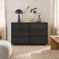 6-Drawer Dresser for Bedroom, 47.2" Wide, Wooden, Black by RYWI11OUSE