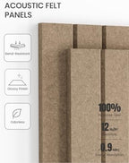 Fluxynara 36" x 24" Large Felt Bulletin Board, Taupe - Image 5