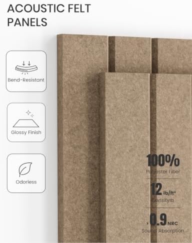 Fluxynara 36" x 24" Large Felt Bulletin Board, Taupe - Image 5