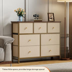 Sweetcrispy 7 Drawer Dresser for Bedroom Storage with Fabric Bins, Khaki - Image 4