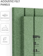 Fluxynara 48" x 36" Large Felt Bulletin Board, Moss Green - Image 5