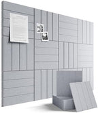Fluxynara 48" x 36" Large Felt Bulletin Board, Soft Gray by FLUXYNARA