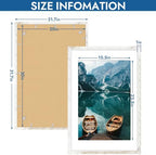 Hongkee 20x30 Frame Set of 4, 20 x 30 Distressed White Wood(Mat 16x24) - Image 3