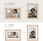 puthiac 4x6 Solid Oak Wood Picture Frames, Natural Oak, 3 Pack - Image 4