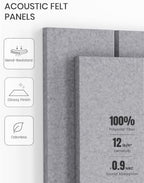 Fluxynara 48" x 36" Large Felt Bulletin Board, Soft Gray - Image 5