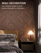 Fluxynara 6-Pack Felt Bulletin Board,Walnut Diamond Chevron-1 - Image 6