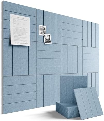 Fluxynara 48" x 36" Large Felt Bulletin Board, Dusty Blue by FLUXYNARA