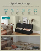 SONGMICS Dresser for Bedroom, Wide Dresser with 5 Fabric Drawers - Image 4