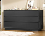 TEENFON 63" Dresser for Bedroom with 9 Drawers, Black Dresser with Metal Slide, Bedroom Dressers, Wood Dressers & Chests of Drawers for Bedroom, Hallway, Black - Image 2
