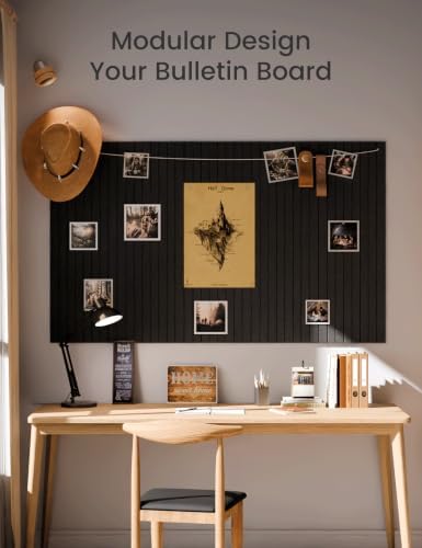 Fluxynara 48" x 36" Large Felt Bulletin Board, Black - Image 6
