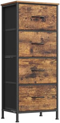 SONGMICS Dresser for Bedroom, Tall Dresser with 4 Fabric Drawers by SONGMICSbySONGMICSHOME