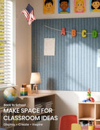 Fluxynara 48" x 36" Large Felt Bulletin Board, Dusty Blue - Image 4