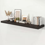 48" Black Floating Shelves 12inch Deep Wall Shelf, Set of 1 by Ornawit