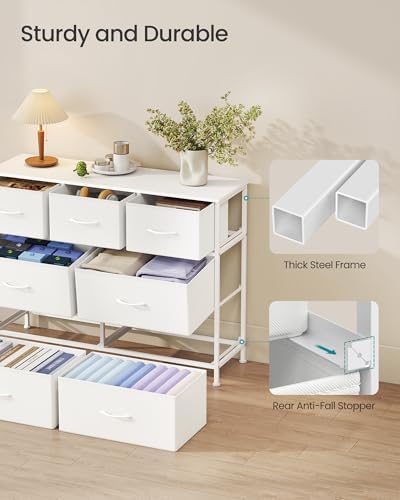 SONGMICS Dresser for Bedroom, Wide Dresser with 7 Fabric Drawers - Image 6