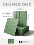 Fluxynara 48" x 36" Large Felt Bulletin Board, Moss Green - Image 2
