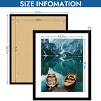 Hongkee 20x24 Picture Frame Set of 4, 20 x 24 Black Wood Style(Mat 16x20) - Image 3