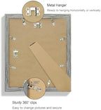Hongkee 10x12 Picture Frame Set of 4, Made of Real Glass and Grey Frame - Display Picture 8x10 with Mat or 10x12 Without Mat, 10 by 12 Photo for Wall Mounting - Image 5