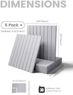 Fluxynara 36" x 24" Large Felt Bulletin Board, Soft Gray - Image 2