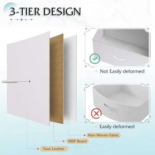 WLIVE 12 Drawer Tall White Fabric Dresser Bedroom Storage Chest - Image 6