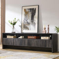 AMERLIFE 70" Modern Curved TV Stand with Storage for TVs Up to 80" by AMERLIFE