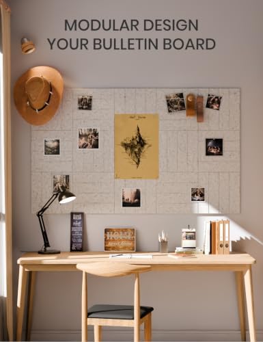 Fluxynara 36" x 24" Large Felt Bulletin Board, Light Gray - Image 6