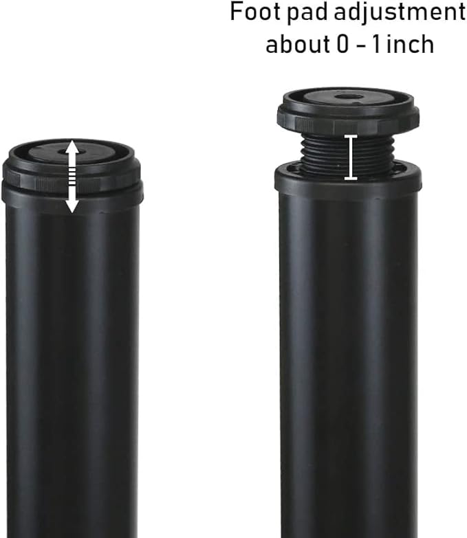 QLLY 26 inch Adjustable Metal Desk Legs, Heavy Duty Furniture Table Legs - Image 3