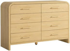 Curved Drawer Dresser for Bedroom with 8 Drawers, 54'' Wide Chest of Drawer - Image 3