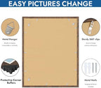 Hongkee 22x28 Frame Set of 4, 22 x 28 Rustic Brown Wood Style(Mat 18x24) - Image 5