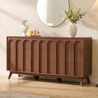 Oak&Sparrow Mid Century Dresser for Bedroom, 9 Drawer Dresser with Arched Front, 63'' Wide Chest of Drawers Wood Storage Organizer for Living Room by OakSparrow
