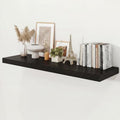 48" Black Floating Shelves 12inch Deep Wall Shelf, Set of 1 by Ornawit