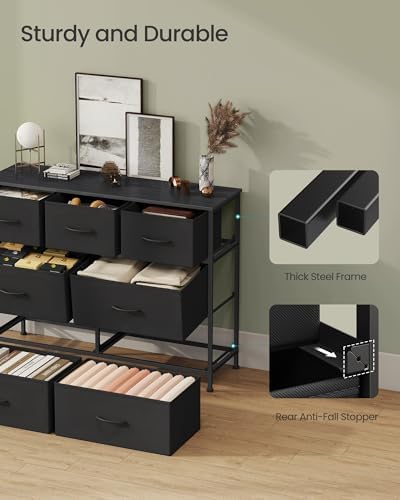 SONGMICS Dresser for Bedroom, Wide Dresser with 7 Fabric Drawers - Image 6