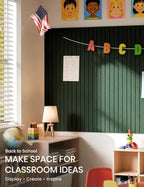 Fluxynara 48" x 36" Large Felt Bulletin Board, Pine Green - Image 4