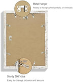 Hongkee 11x15 Picture Frame Set of 4, Made of Real Glass and Distressed White Frame - Display Picture 10x14 with Mat or 11x15 Without Mat, 11 by 15 Photo for Wall Mounting - Image 5