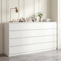 Spaco White 12 Drawer Dresser for Bedroom,Modern Long Deep Drawer Dresser,Wood Storage Chest of Drawer, Storage Organizer Drawers for Living Room by SpacoHomeFuniture