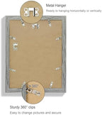 Hongkee 10x13 Picture Frame Set of 4, Made of Real Glass and Grey Frame, 10 by 13 Photo for Wall or Tabletop - Display Picture 8.5x11 with Mat or 10x13 Without Mat - Image 5