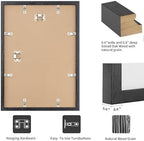 puthiac 12x18 Solid Oak Wood Picture Frame, Black, 1 Pack - Image 3
