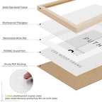 puthiac 8x8 Solid Oak Wood Picture Frame with 4x4 Mat, Natural Oak, 1 Pack - Image 2