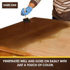 DWIL Water Based Wood Stain - Multiple Finishes, Fast Drying, Indoor and Outdoor Furniture, Wood Paneling, Cabinets and More, Low Odor ＆ Non-Toxic (8.5oz Dark Oak) - Image 2