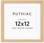 puthiac 12x12 Solid Oak Wood Picture Frame, Natural Oak, 1 Pack by PUTHIAC