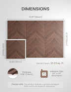 Fluxynara 6-Pack Large Felt Bulletin Board, Walnut Pyramid - Image 2