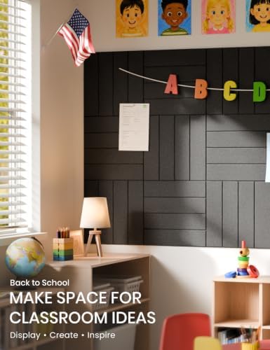 Fluxynara 36" x 24" Large Felt Bulletin Board, Black - Image 4