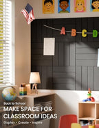 Fluxynara 36" x 24" Large Felt Bulletin Board, Black - Image 4