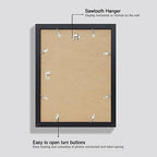 Hongkee 11x14 Picture Frame Set of 4, Made of Glass and Black Wooden Frame, Display 8x10 Pictures with Mat or 11 x 14 Posters without Mat for Wall Mounting, Gallery Photo Frames - Image 3