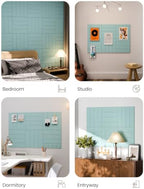 Fluxynara 36" x 24" Large Felt Bulletin Board, Aqua Blue - Image 7