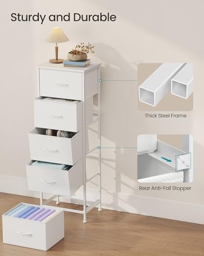 SONGMICS Dresser for Bedroom, Tall Dresser with 5 Fabric Drawers - Image 6