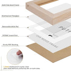 puthiac 5x7 Solid Oak Wood Picture Frames, Natural Oak, 3 Pack - Image 2