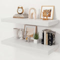 30" White Floating Shelves 12inch Deep Wall Shelf, Set of 2 by Ornawit