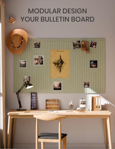 Fluxynara 36" x 24" Large Felt Bulletin Board, Sage - Image 6