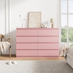 Jocoevol Pink 8 Drawer Dresser for Bedroom (15.3" D x 55.2" W x 32.3" H) - Image 3