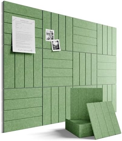 Fluxynara 48" x 36" Large Felt Bulletin Board, Moss Green by FLUXYNARA